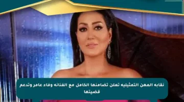 نقابة المهن التمثيلية تعلن تضامنها الكامل مع الفنانة وفاء عامر وتدعم قضيتها